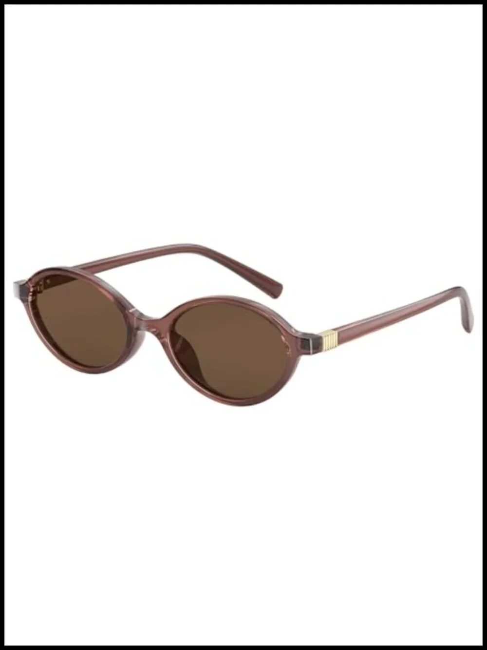 Retro Oval Sunglasses Women 90s Vintage Y2K Trendy Narrow Shades UV Protection